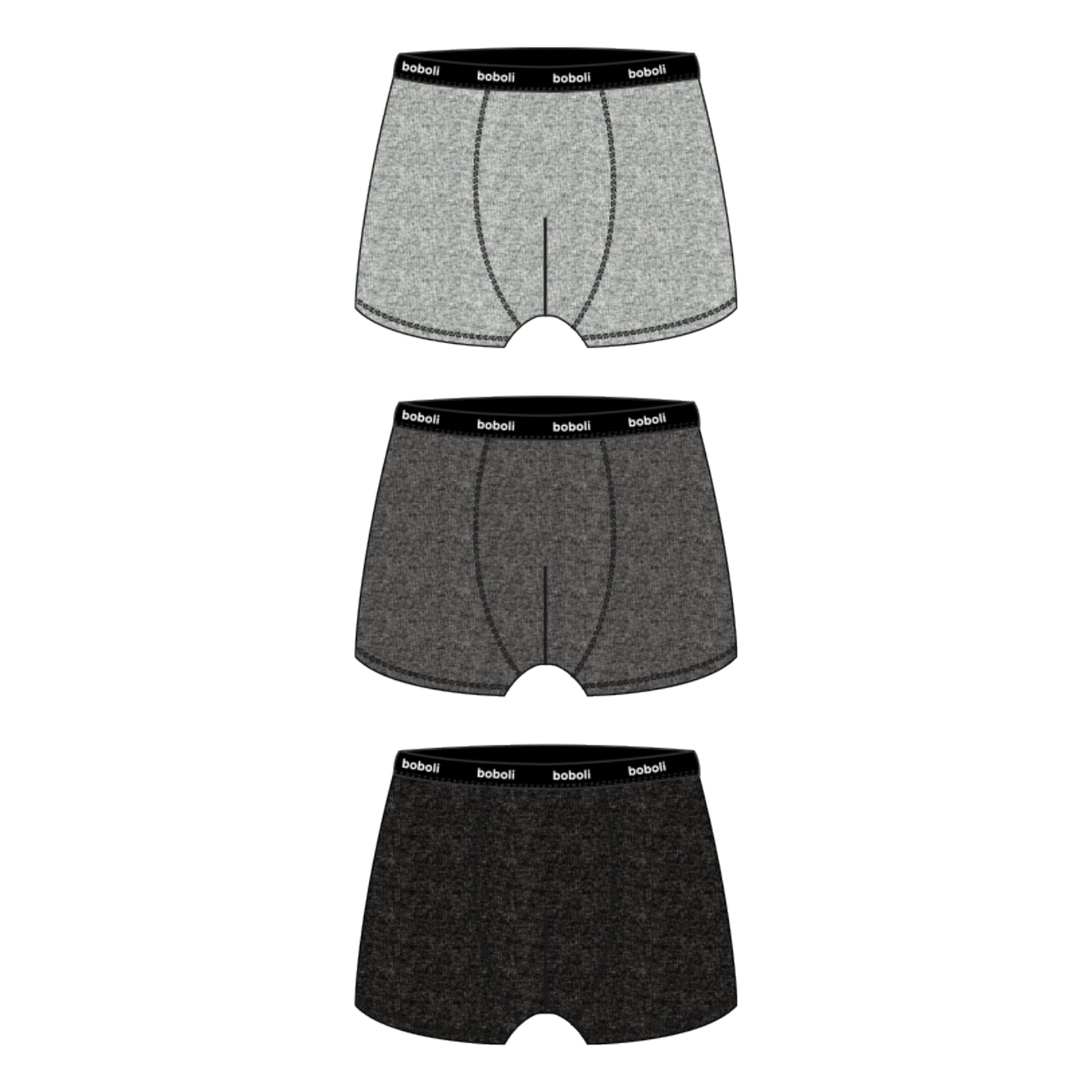 Set 4 Boxers Tonos Grises Boboli