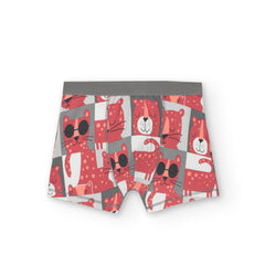 Set 4 Boxers Tonos Grises Boboli estampado