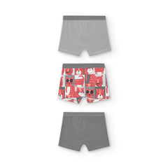 Set 4 Boxers Trigre Gris Boboli diseño