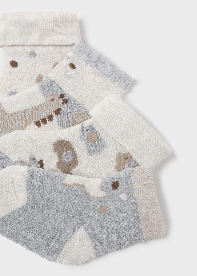 Set 4 Medias Calcetín Jirafa Gris Mayoral detalle