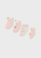 Set 4 Medias Calcetin Ganzo Rosa Mayoral diseño
