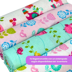 Set 4 Muselinas Para Bebé Estampado Surtido Niñas