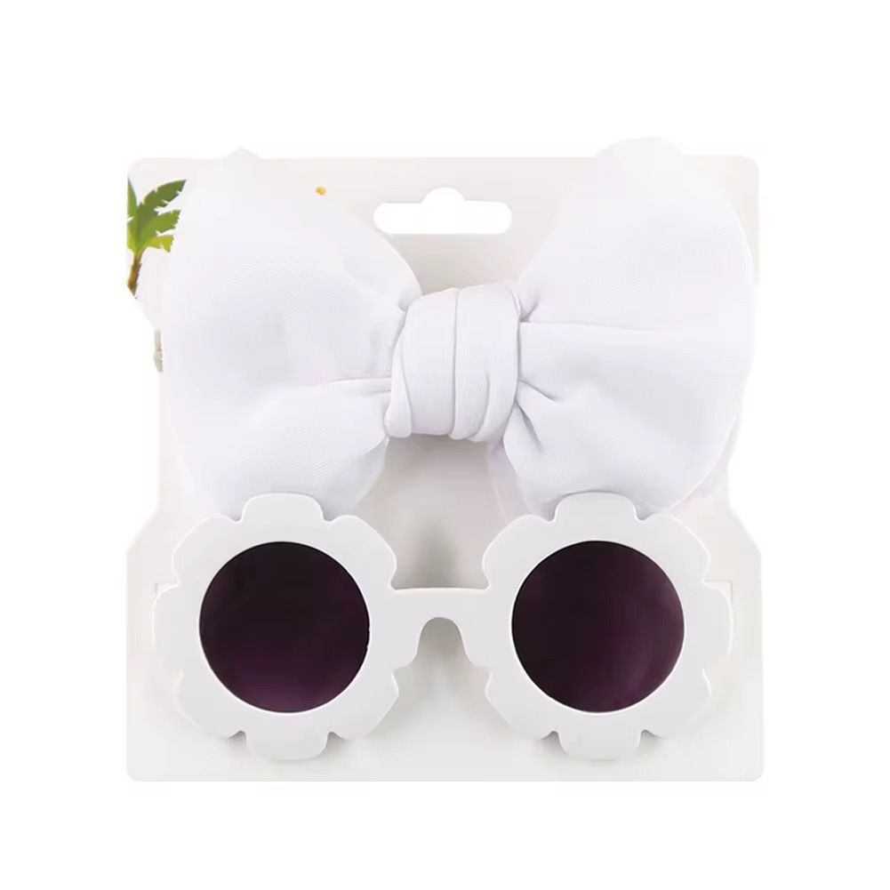 Set Balaca Gafas Flor blanco