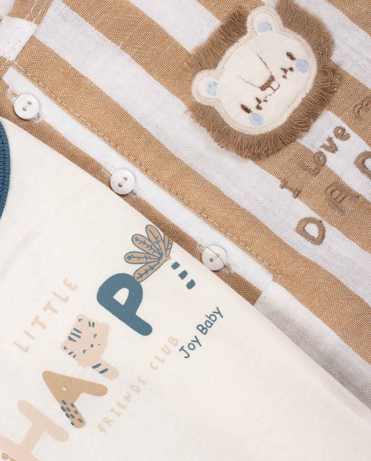 Set Body y Mameluco Rayas Happy Bebes