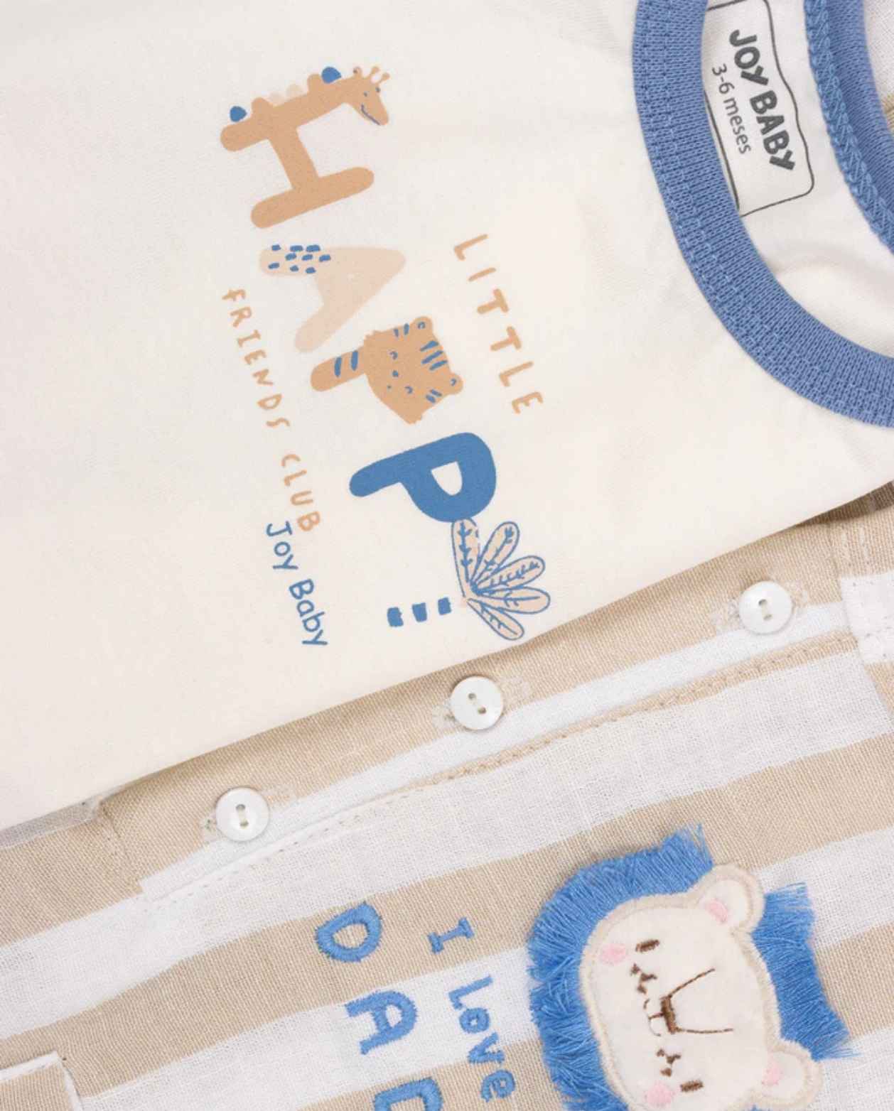 Set Body y Mameluco Rayas Happy Travesuras