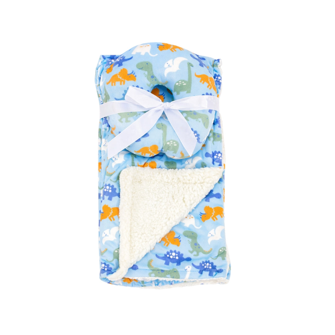 Set Cobija Con Almohada Estampado Nilño dino