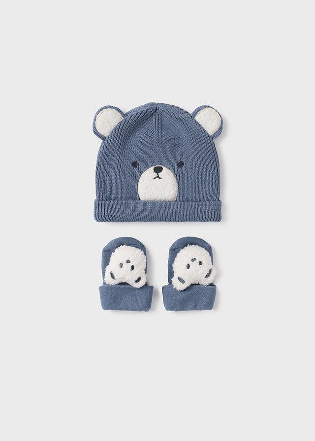 Set Gorro y Medias Oso Azul Mayoral