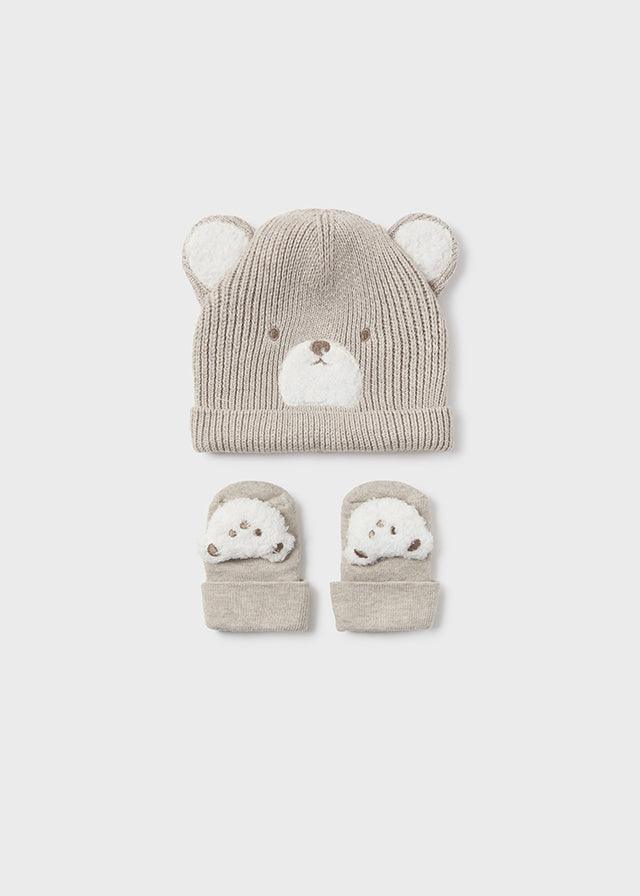 Set Gorro y Medias Oso Beige Mayoral