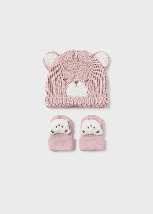 Set Gorro y Medias Oso Rosa Mayoral