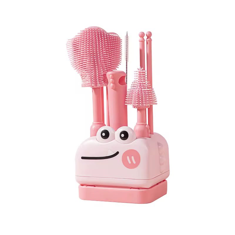 Set Lava Teteros Cocodrilo rosa