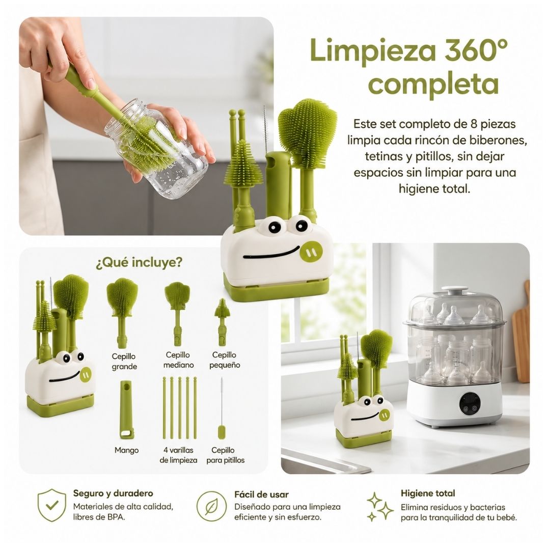 Set Lava Teteros Cocodrilo usos