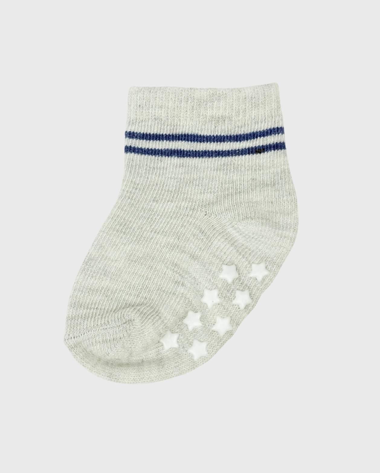 Set 4 Medias Estampado Cara Feliz Azul Gris