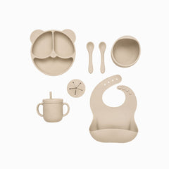 Set Vajilla en Silicona Panda beige