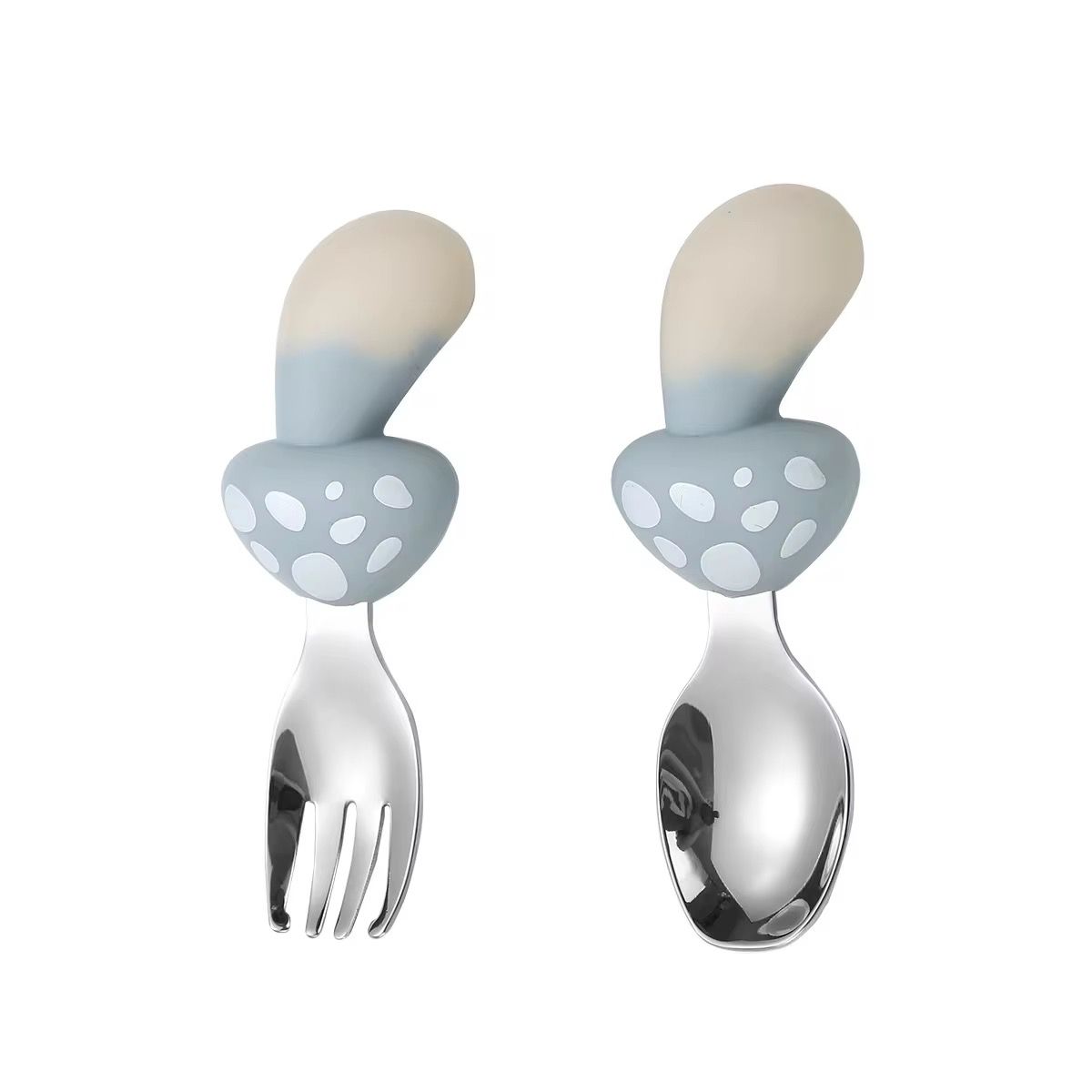 Set de Cubiertos Acero Inoxidable Hongo azul