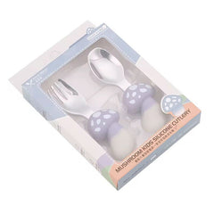 Set de Cubiertos Acero Inoxidable Hongo lila