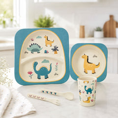 Set de Vajilla En Bamboo Dinosaurio