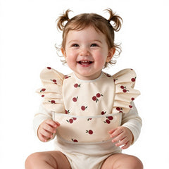 Set de Vajilla En Bamboo y Babero En Silicona Carro bebe