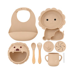 Set de Vajilla En Silicona Diseño Leon CAFE
