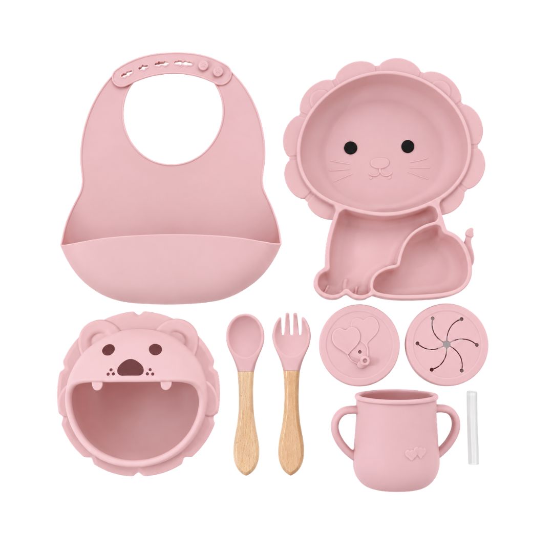 Set de Vajilla En Silicona Diseño Leon ROSA