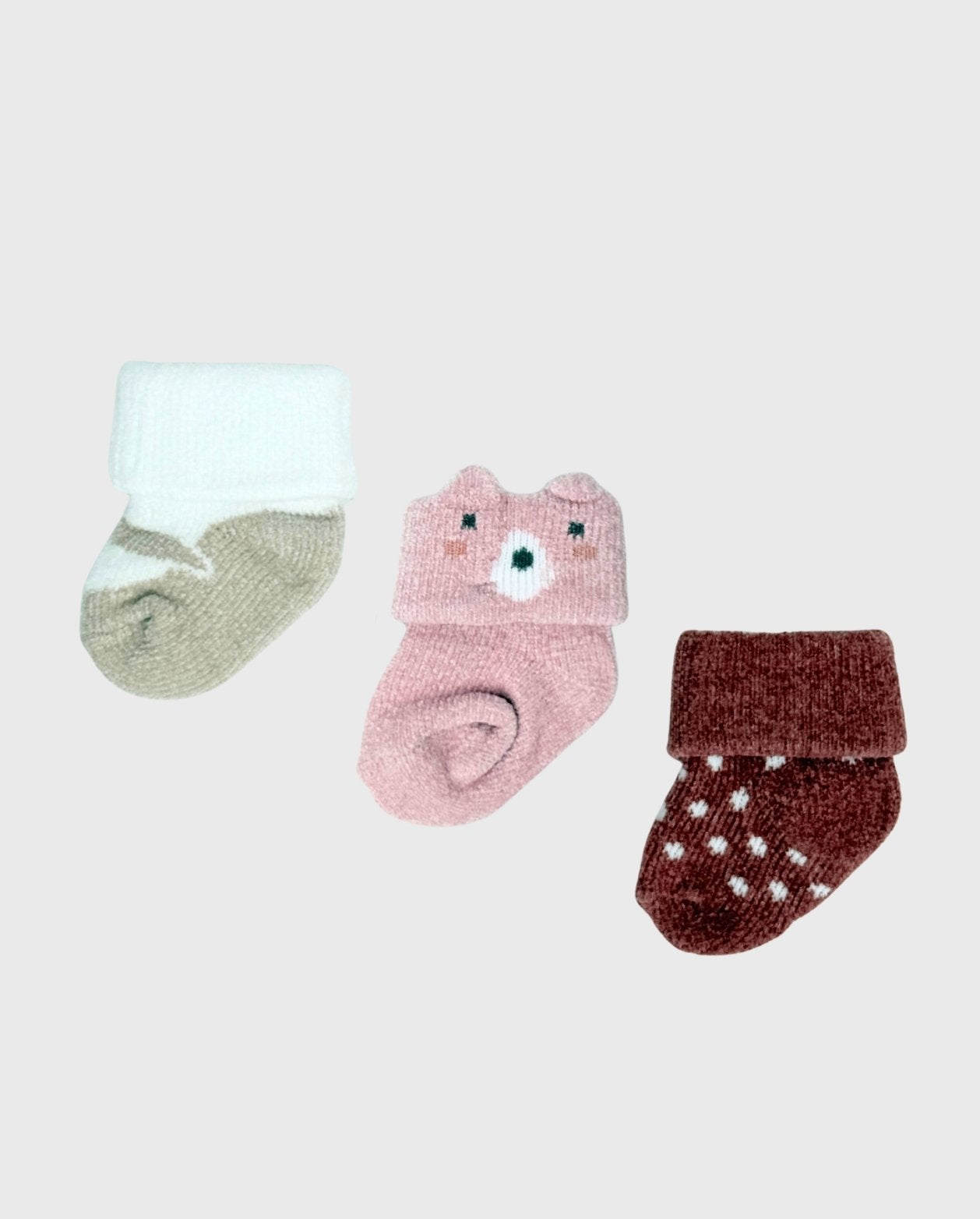 Set de Medias Doblez Estampado Niña