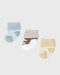 Set de Medias Doblez Estampado Niño
