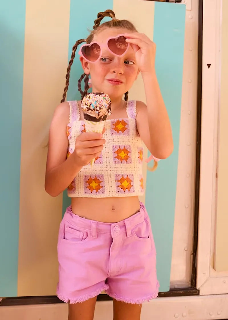 Short Denim Lila Niña Mayoral niña