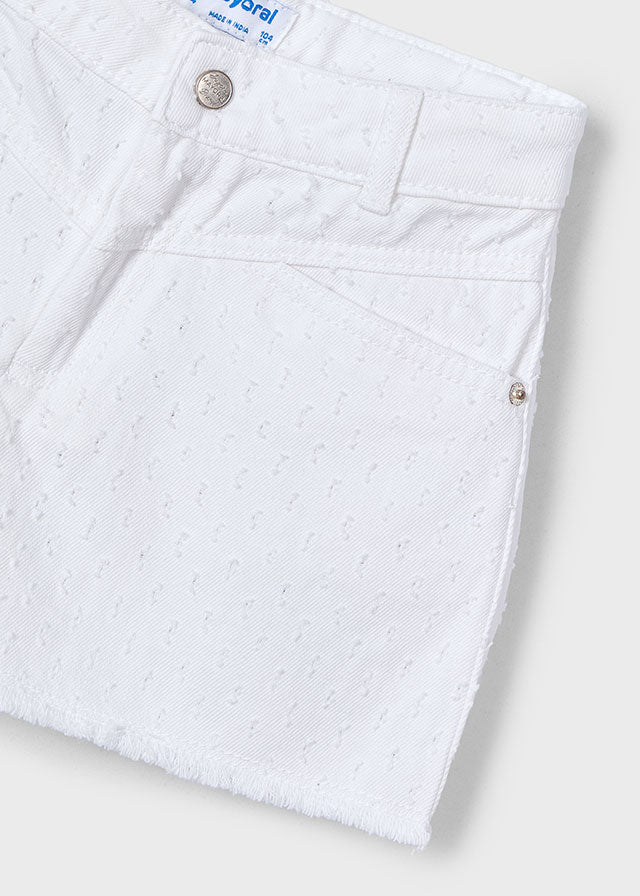 Shorts Desflecado Blanco Mayoral DETALLE