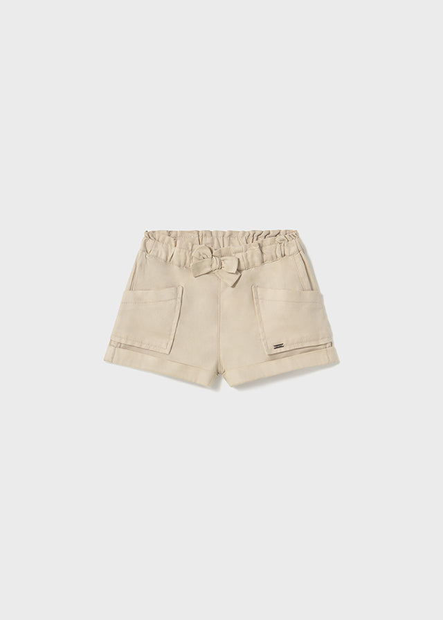 Shorts Lino Con Bolsillos Beige Mayoral