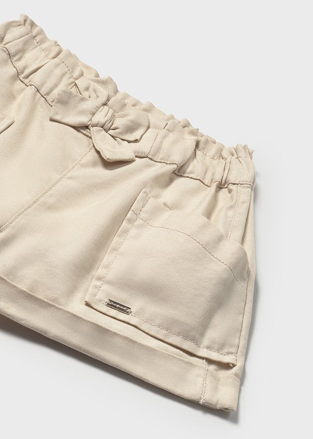 Shorts Lino Con Bolsillos Beige Mayoral DETALLE