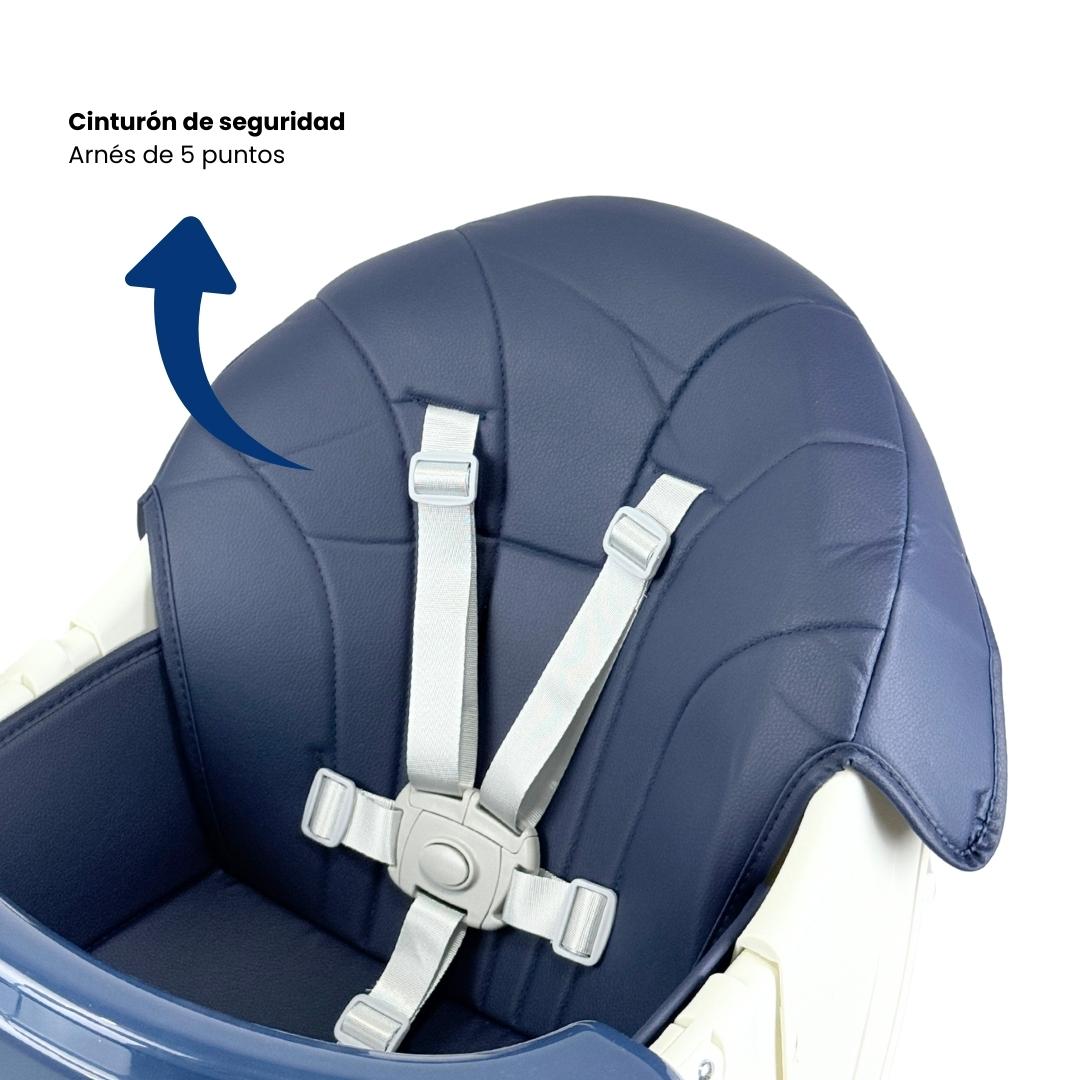 Silla Comedor Con Ruedas Azul Seguridad