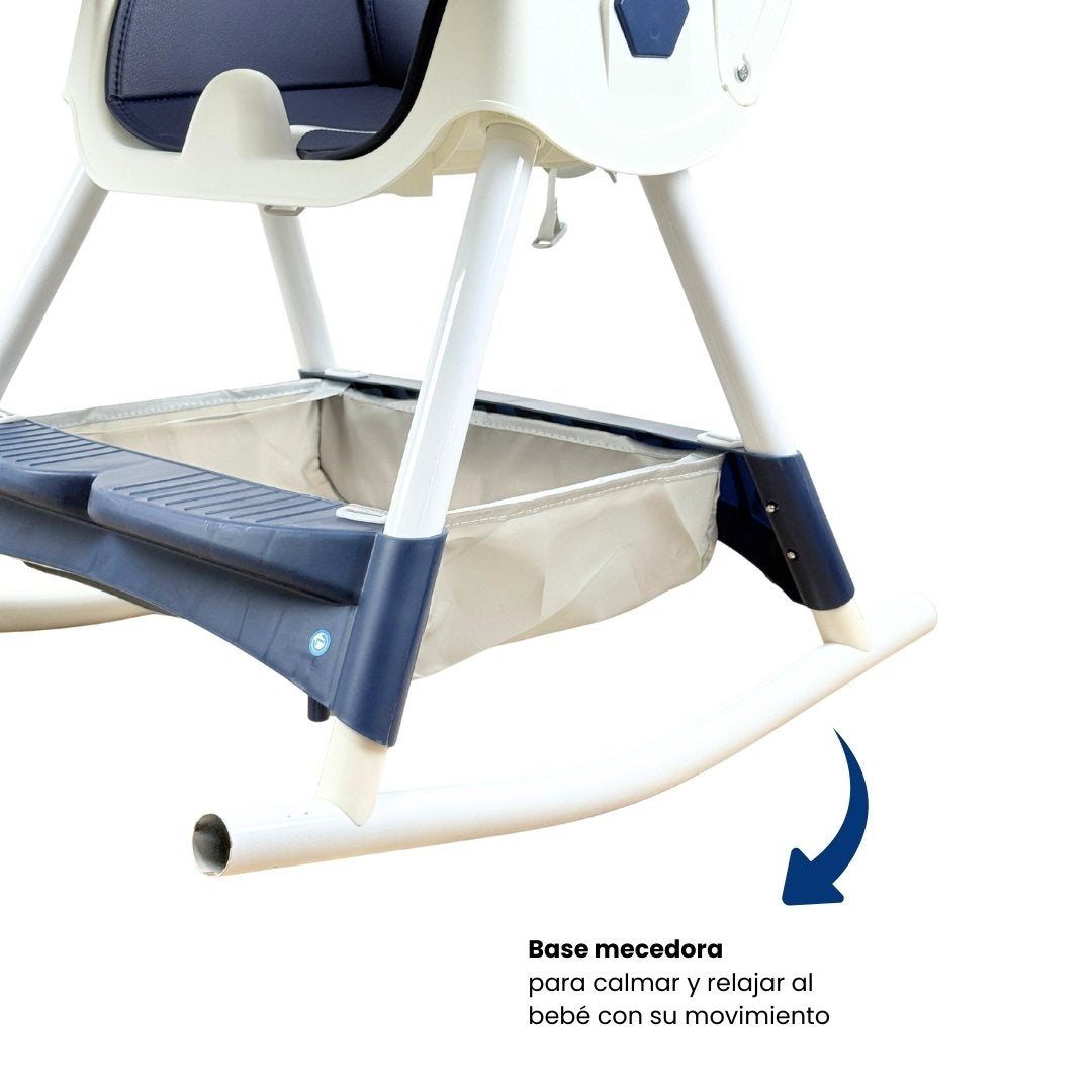 Silla Comedor Con Ruedas Azul Diseño