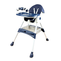 Silla Comedor Con Ruedas Azul