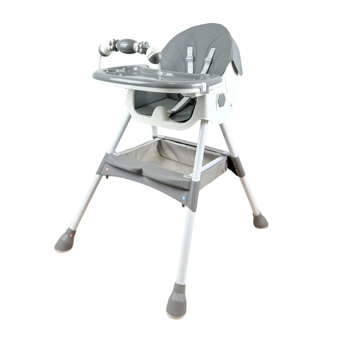 Silla Comedor Con Ruedas Gris