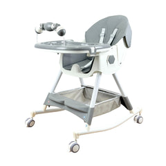 Silla Comedor Con Ruedas Gris Mecedora