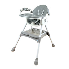 Silla Comedor Con Ruedas Gris