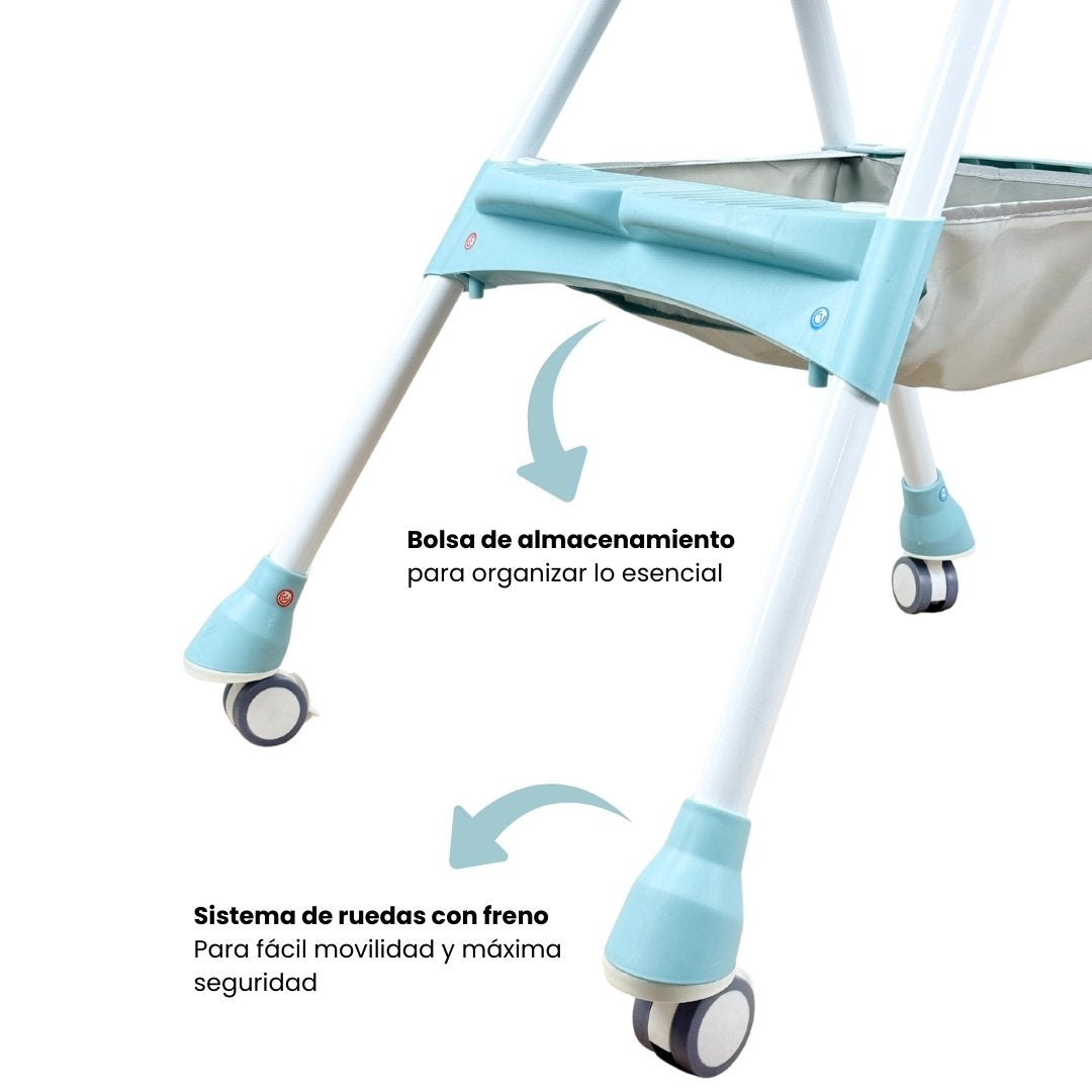 Silla Comedor Con Ruedas Verde Detalles