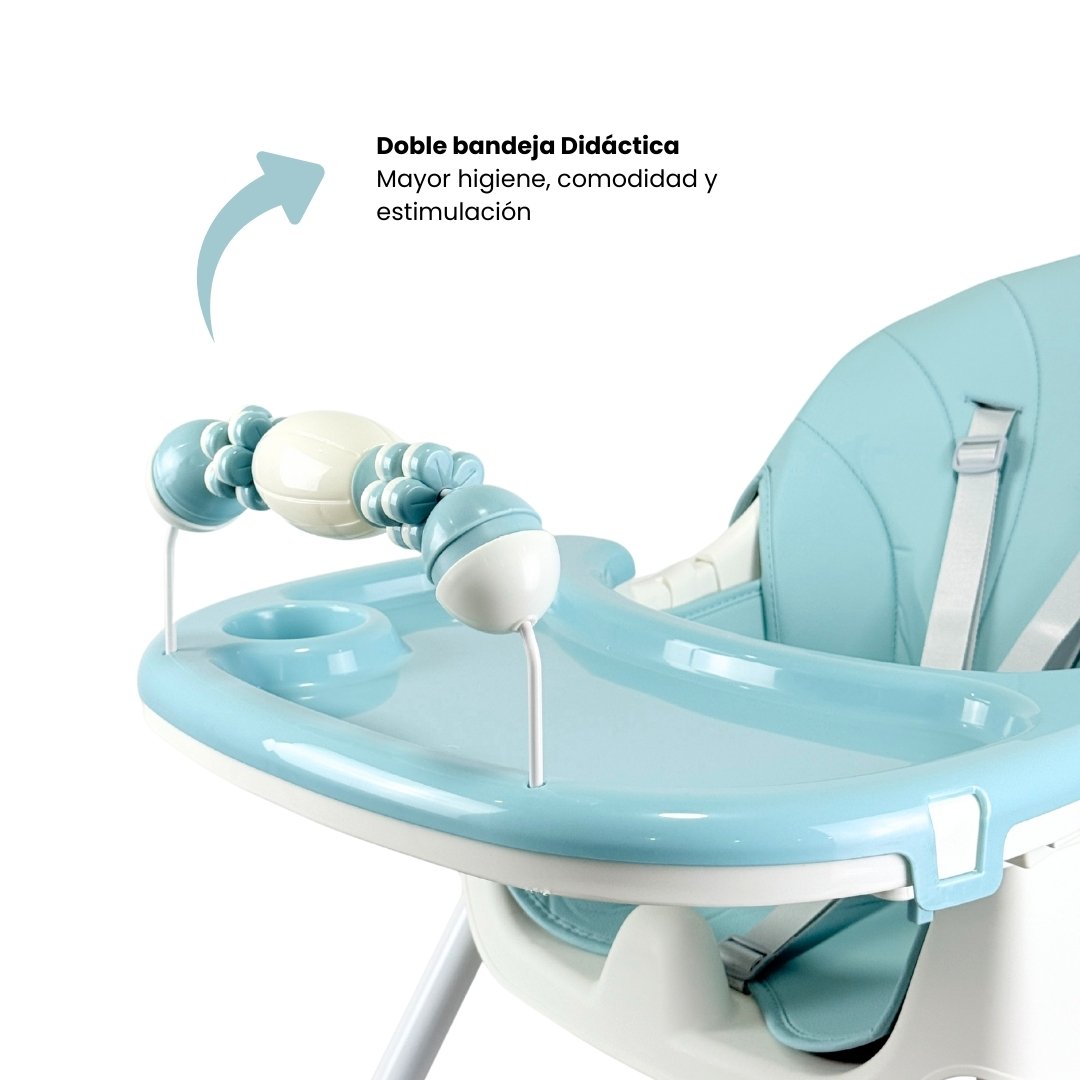 Silla Comedor Con Ruedas Verde Didáctica