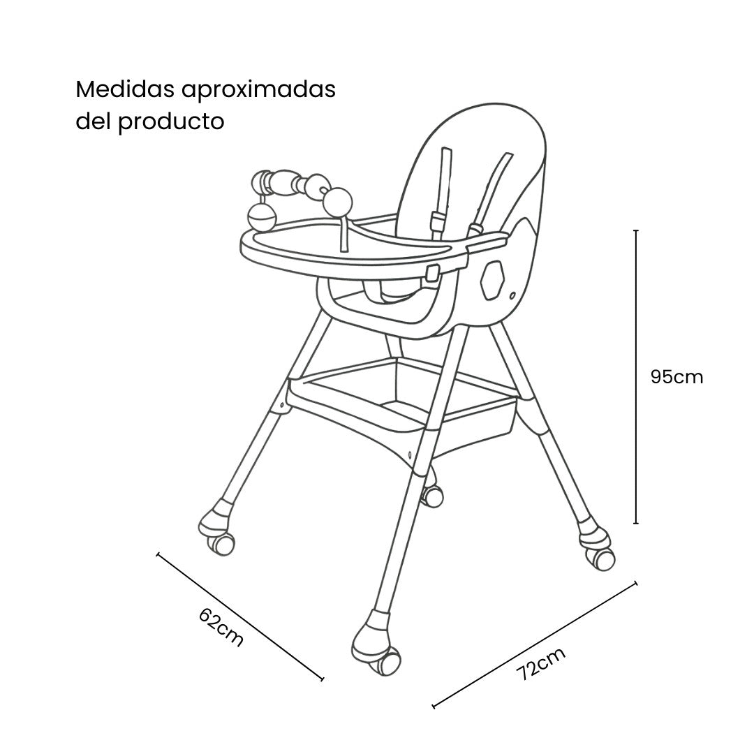 Silla Comedor Con Ruedas Medidas
