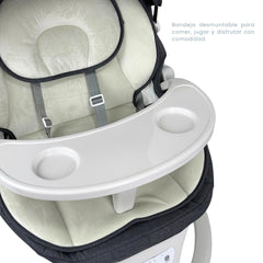 Silla Mecedora Electrica Con Bandeja Gris Oscuro Musica 