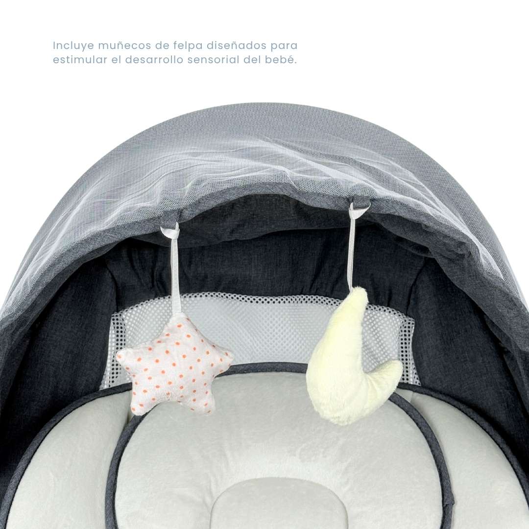 Silla Mecedora Electrica Con Bandeja Gris Oscuro Accesorios