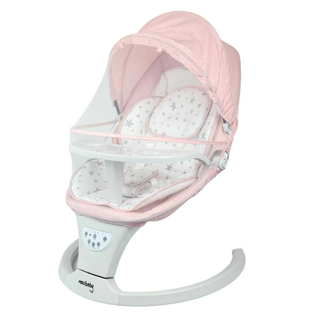 Silla Mecedora Electrica Con Bandeja Rosa