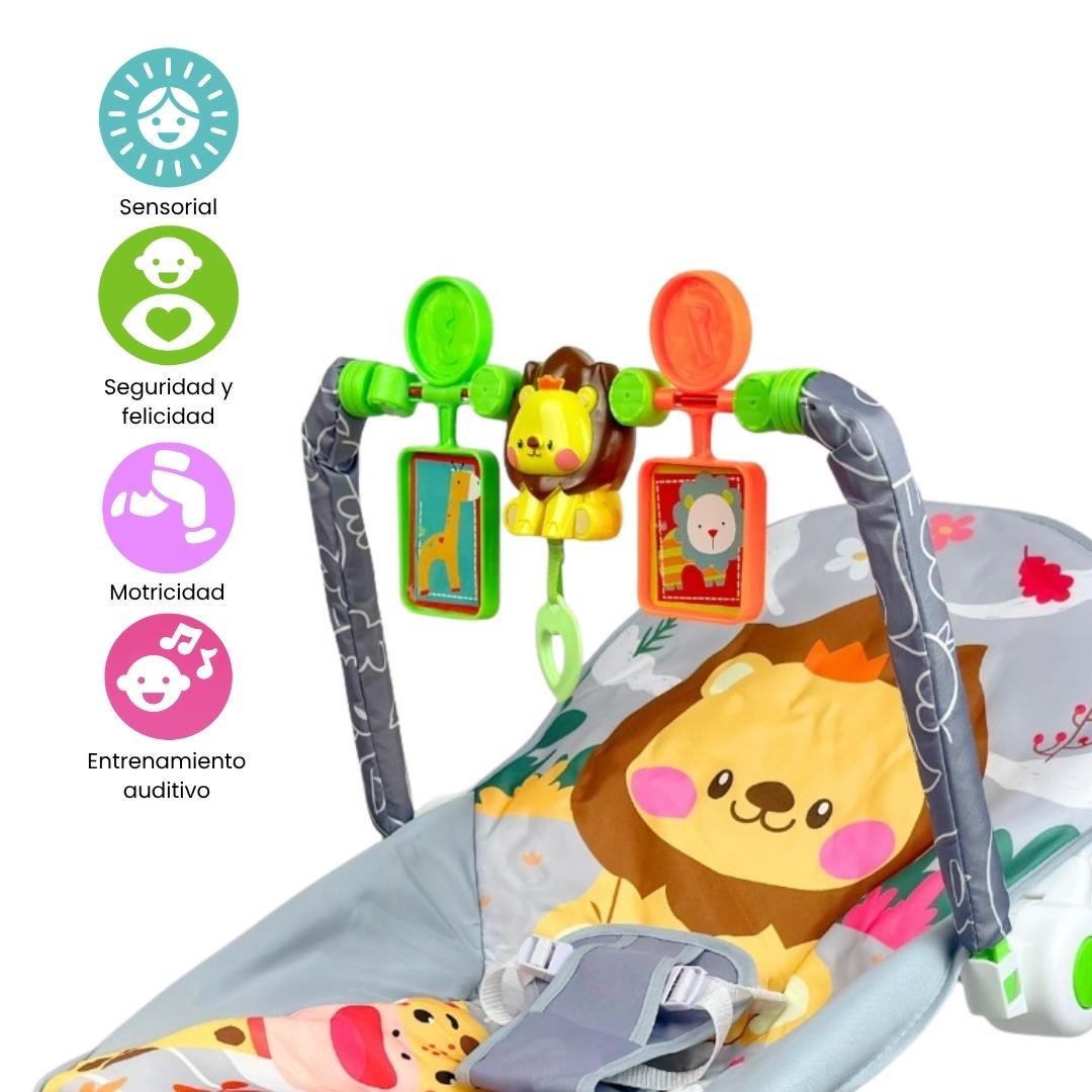 Silla Mecedora Rocker León Azul Con Panel Táctil Detalles