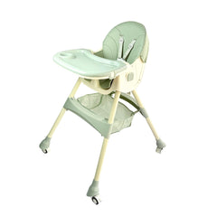 Silla Comedor Ari con Ruedas Plegable Gris Verde