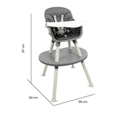 Silla Comedor Baby Desk 3 en 1 Gris Bebesit medidas