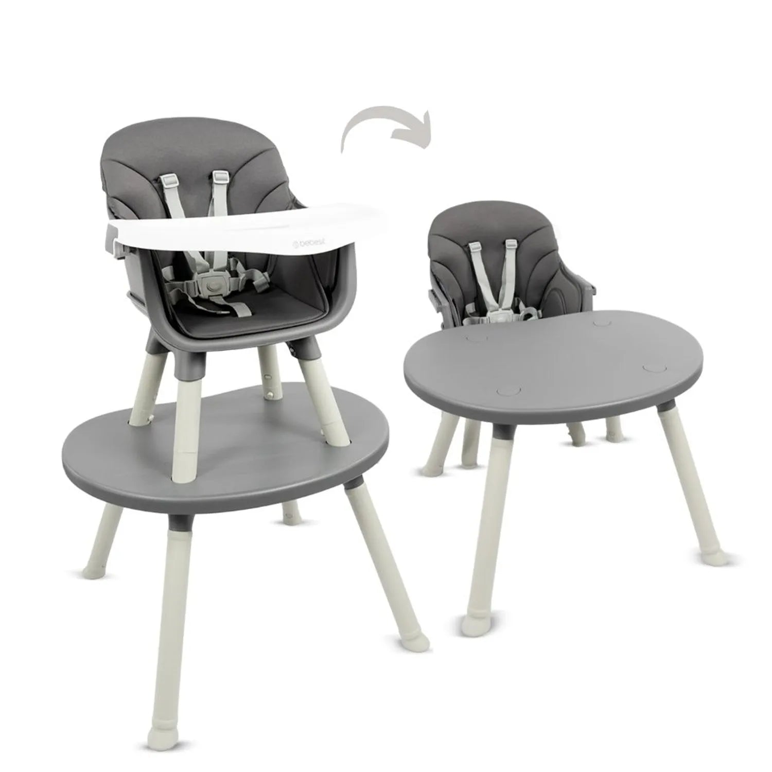 Silla Comedor Baby Desk 3 en 1 Gris Bebesit usos