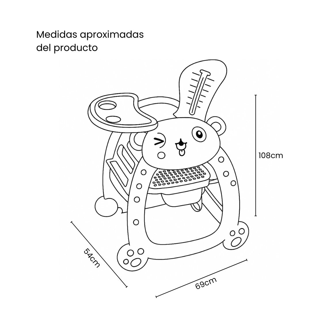 Silla Comedor 2 en 1 Baby Shower  Medidas