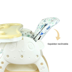 Silla Comedor 2 en 1 Baby Shower Beige Reclinable 