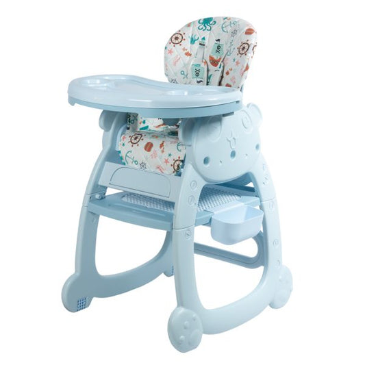 Silla Comedor 4 en 1 Escritorio Azul