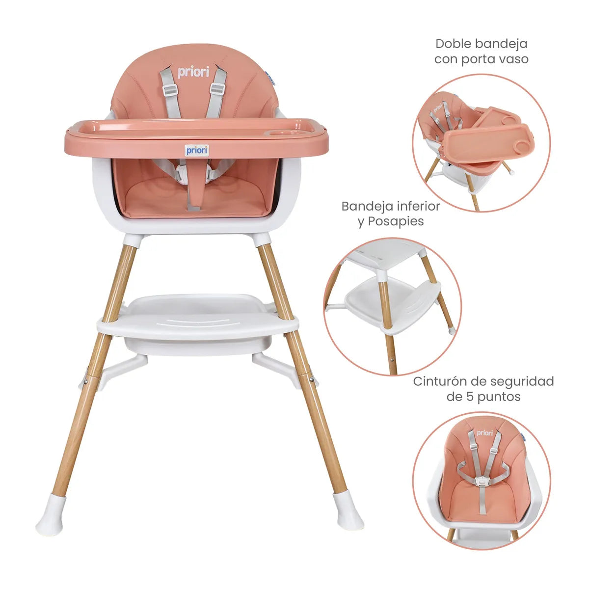 Silla Comedor Executive Rosa Priori detalles 