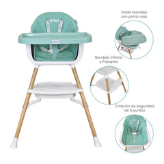 Silla Comedor Executive Verde Priori detalles